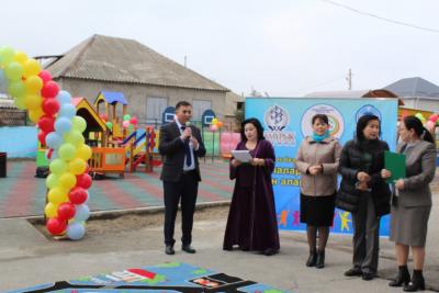 Детский дом получил в подарок игровую площадку от АО «Самрук-Қазына» 